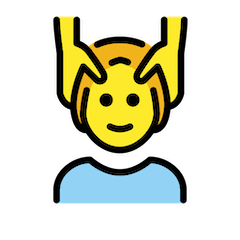 Persona che riceve un massaggio alla testa Emoji Openmoji