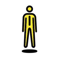 Homem de fato e gravata a levitar Emoji Openmoji