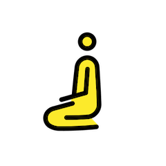 🧎 Persona in ginocchio Emoji su Openmoji