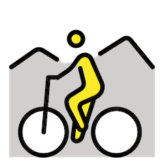 Persona su mountain bike Emoji Openmoji
