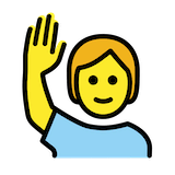 person-raising-hand Emoji openmoji