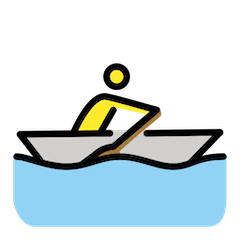 Personne ramant dans un bateau Émoji Openmoji