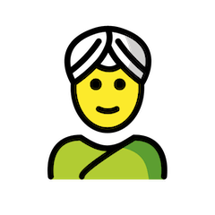 👳 Persona con turbante Emoji en Openmoji