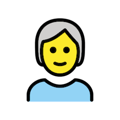 Person: White Hair Emoji in Openmoji
