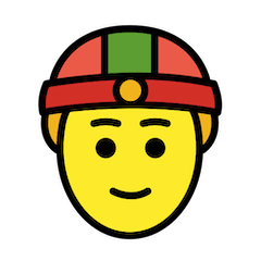 Uomo con copricapo cinese Emoji Openmoji