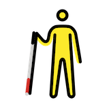 person-with-white-cane Emoji openmoji