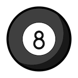 pool-8-ball Emoji openmoji