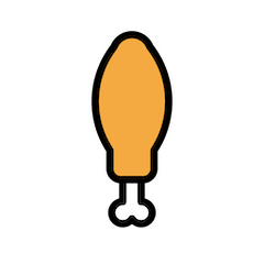 Muslo de pollo Emoji Openmoji