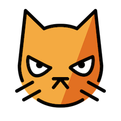 Muso di gatto accigliato Emoji Openmoji