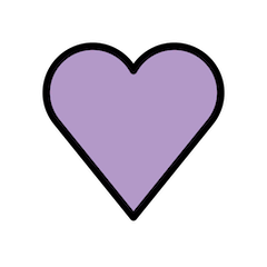Coração roxo Emoji Openmoji