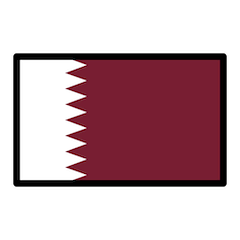 Drapeau du Qatar Émoji Openmoji