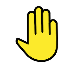 🤚 Raised Back of Hand Emoji in Openmoji
