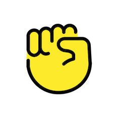 Raised Fist Emoji in Openmoji