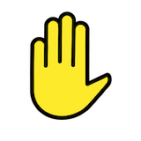 raised-hand Emoji openmoji