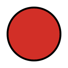 Círculo vermelho Emoji Openmoji