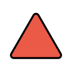 Triângulo vermelho apontado para cima Emoji Openmoji
