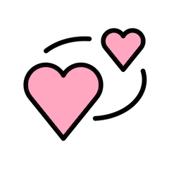 Sich drehende Herzen Emoji Openmoji