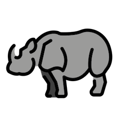 Rhinoceros Emoji in Openmoji