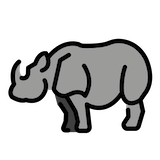 rhinoceros Emoji openmoji