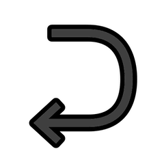 ↩️ Right Arrow Curving Left Emoji in Openmoji