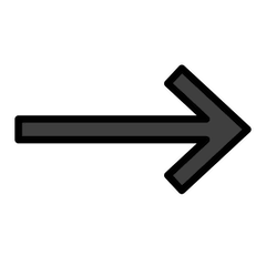 ➡️ Freccia rivolta verso destra Emoji su Openmoji