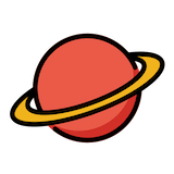 ringed-planet Emoji openmoji