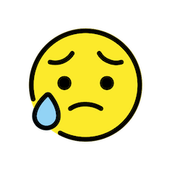 😥 Sad But Relieved Face Emoji in Openmoji