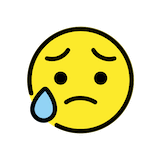 sad-but-relieved-face Emoji openmoji