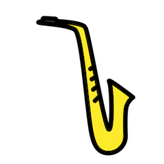 Saxophone Emoji in Openmoji