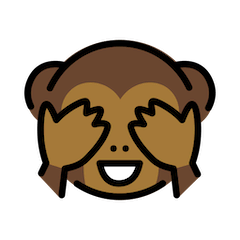 sich die Augen zuhaltendes Affengesicht Emoji Openmoji