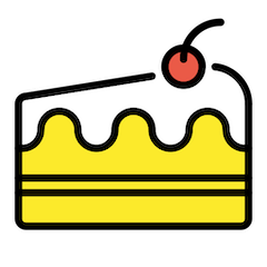 Fetta di torta Emoji Openmoji