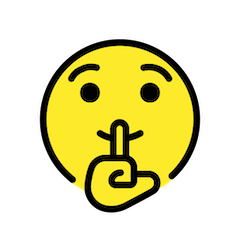 Cara con gesto de hacer guardar silencio Emoji Openmoji