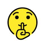 shushing-face Emoji openmoji