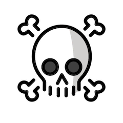 ☠️ Caveira com ossos cruzados Emoji nos Openmoji