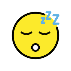 Cara a dormir Emoji Openmoji