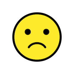 Gesicht mit leicht gerunzelter Stirn Emoji Openmoji