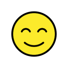 😊 Lächelndes Gesicht mit zusammen­gekniffenen Augen Emoji auf Openmoji
