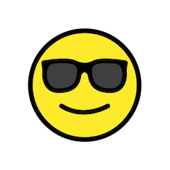 Cara sorridente com óculos de sol Emoji Openmoji