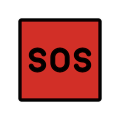 Sinal SOS Emoji Openmoji