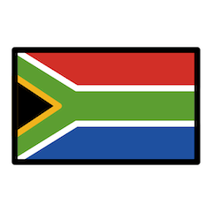 Flag: South Africa on Openmoji