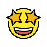 star-struck Emoji openmoji