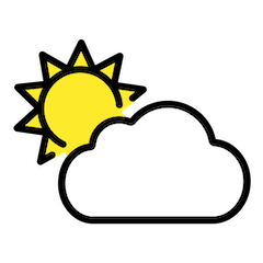 Sol detrás de una nube Emoji Openmoji