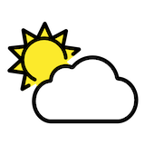 sun-behind-cloud Emoji openmoji