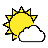 sun-behind-small-cloud Emoji openmoji