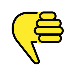 Thumbs Down Emoji in Openmoji