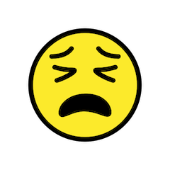 Cara de desolación Emoji Openmoji