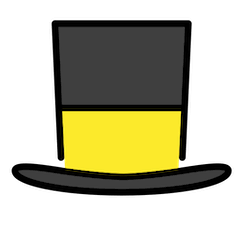 Sombrero de copa Emoji Openmoji