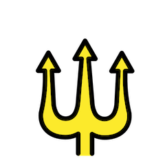 Trident Emblem Emoji in Openmoji