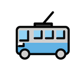 trolleybus Emoji openmoji