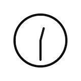 twelve-thirty Emoji openmoji